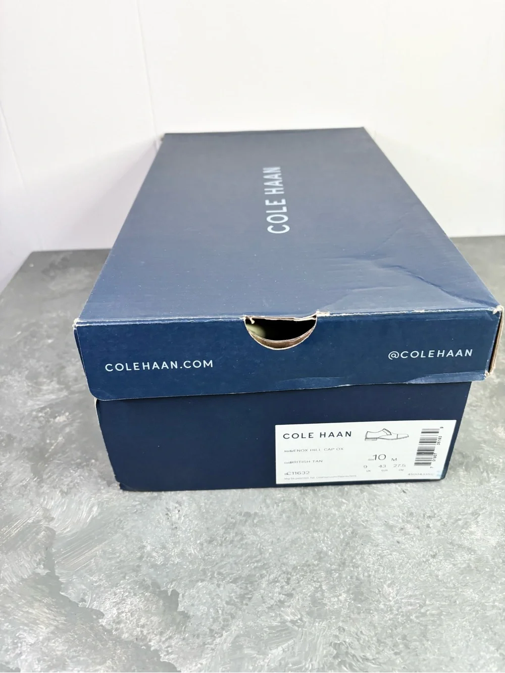 Cole Haan Men's Lenox Hill Cap Oxford Tan C11632 Size 10 new brown dress